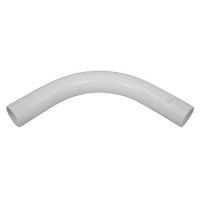 20mm Normal Bend White Plastic