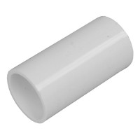 25mm Straight Coupler White Plastic