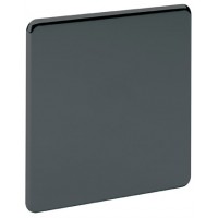 Screwless Magnetic Black Nickel Blank Plate