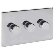 Screwless Magnetic Polished Chrome Dimmer Switch