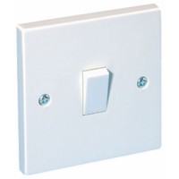 1 Gang Plate Switch White