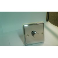 1g 2w 400w Dimmer Switch Polished Chrome with White Insert